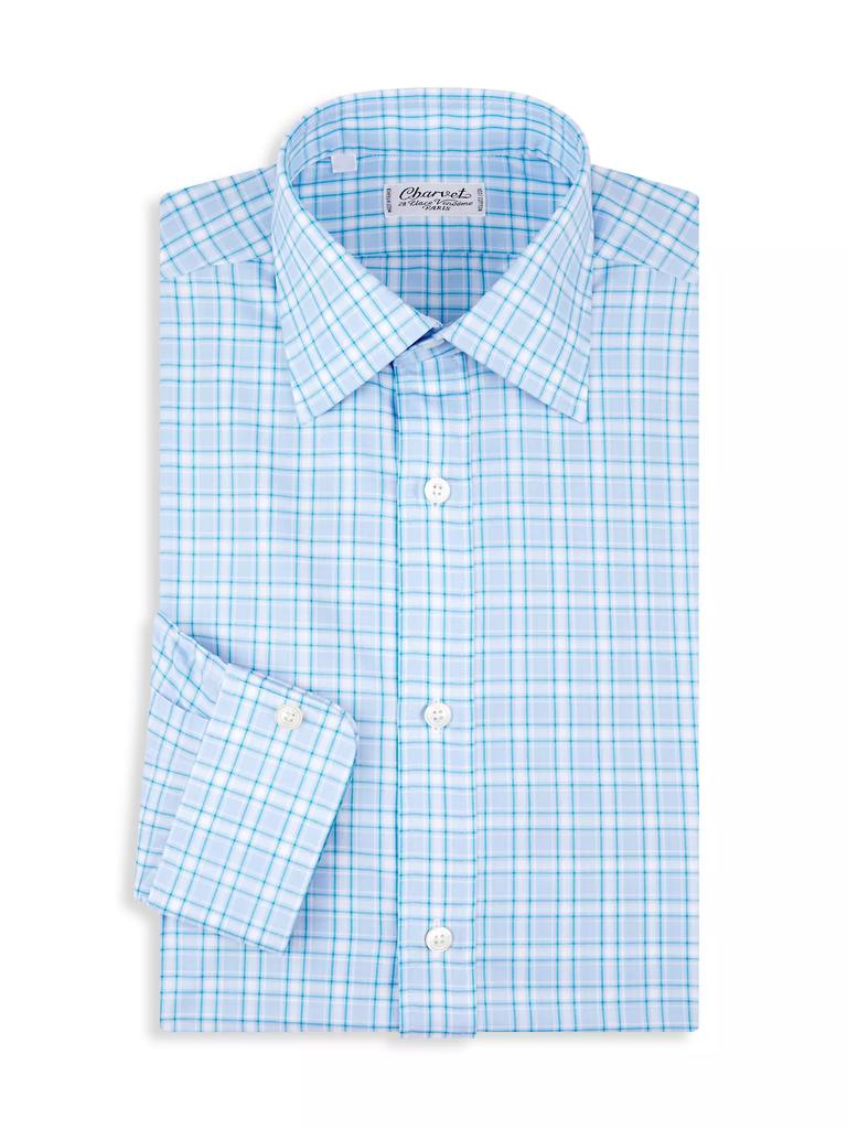 Charvet Plaid Cotton Dress Shirt