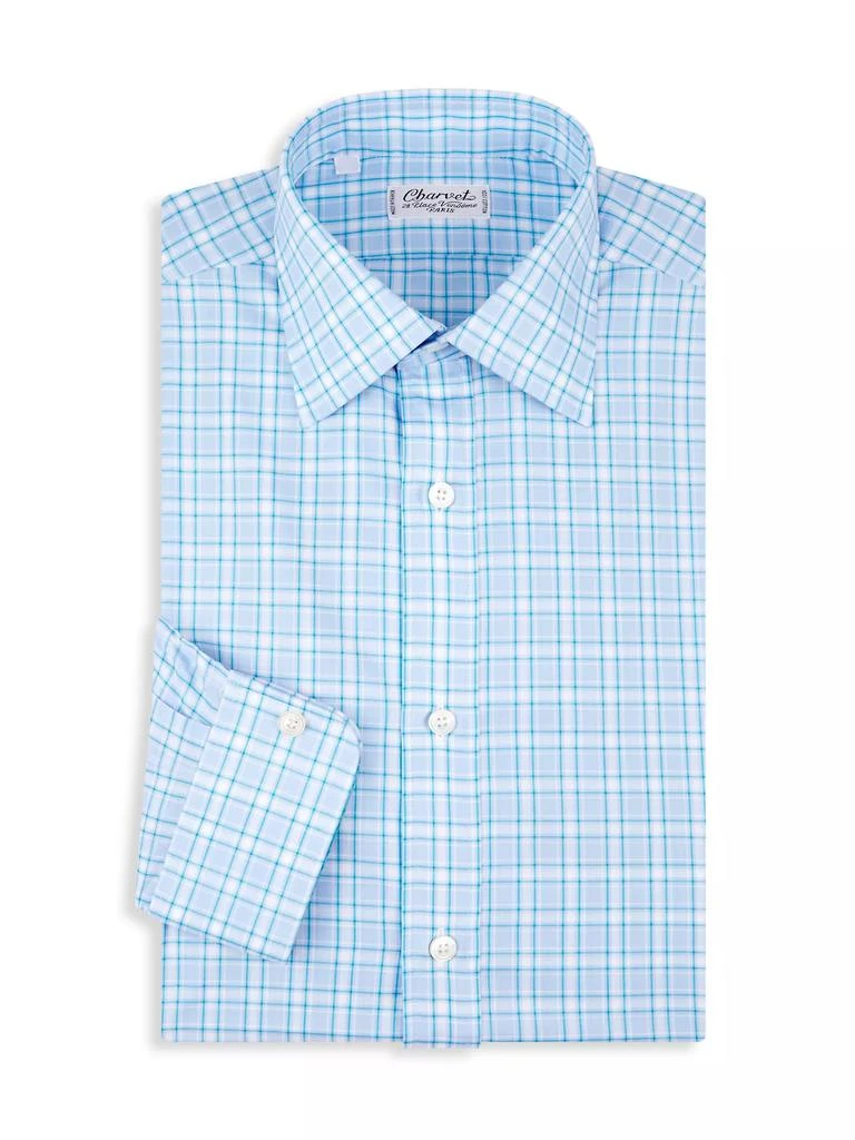 Charvet Plaid Cotton Dress Shirt 1