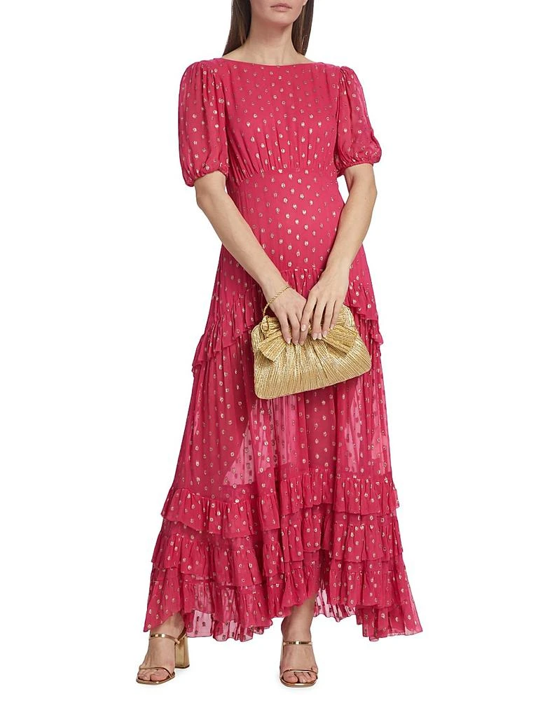 Shireen Metallic Dot Maxi Dress  On Sale Now with Up to 63% Off | Discover  Exclusive Deals & Savings at BeyondStyle  Authentic Rixo dresses|a-line|print|short  sleeve|women's|Women's|boatneck|women's apparel with Limited-Time  Discounts, Free