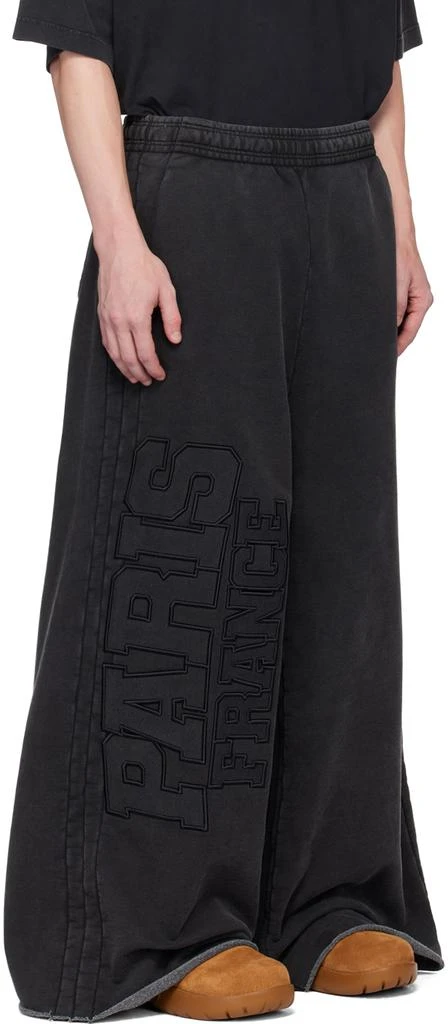 Vetements Black 'Paris' XXXL Sweatpants 2