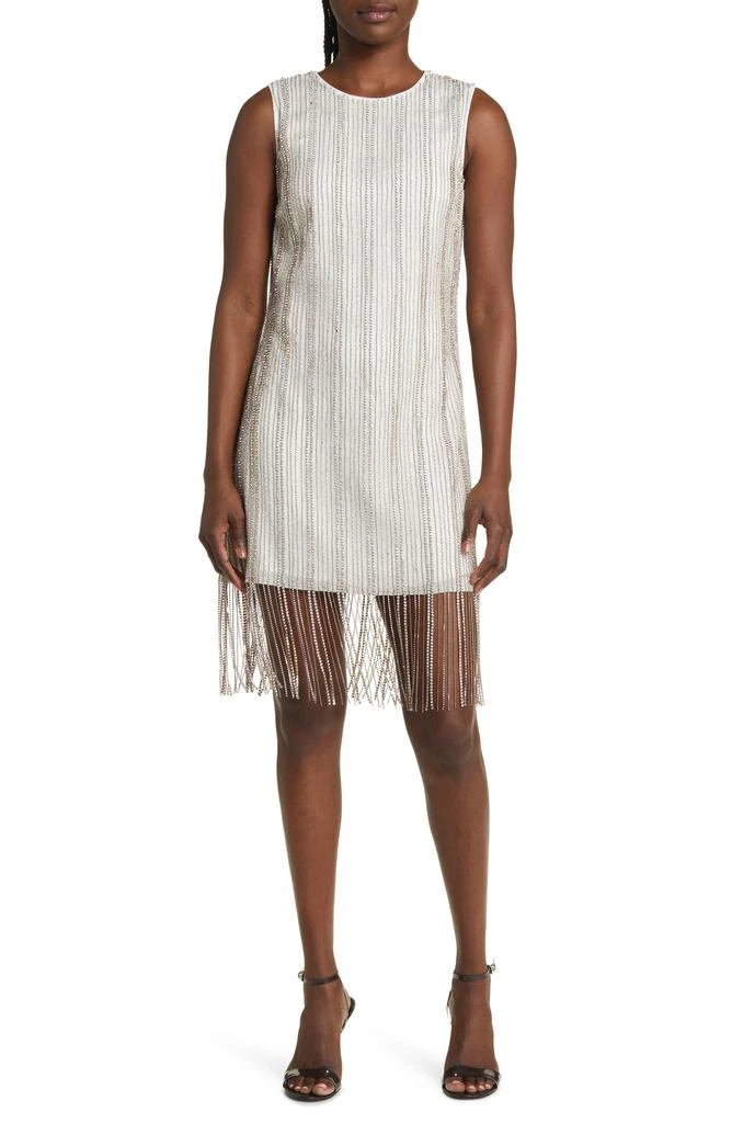 Topshop Embellished Fringe Sheath Dress 1