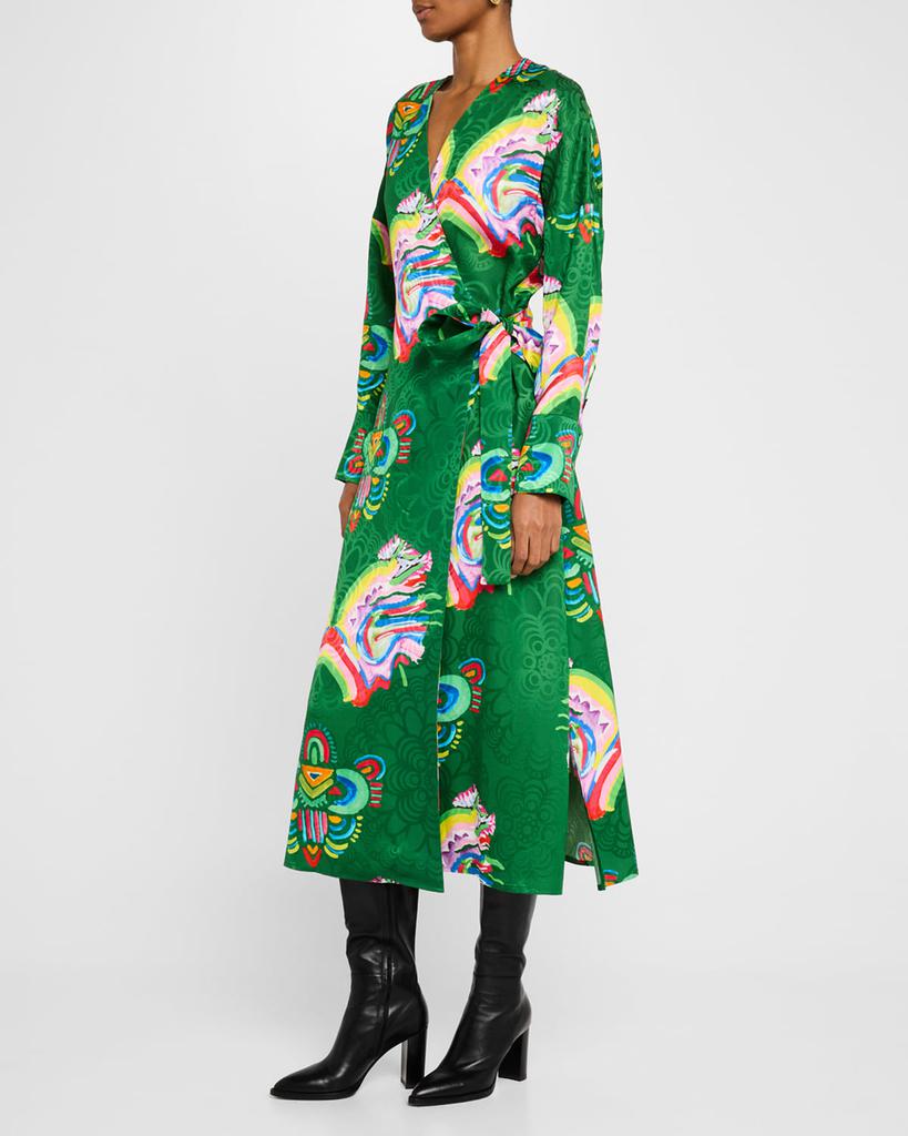 Rianna + Nina Maggie Fantasia Print Wrap Dress
