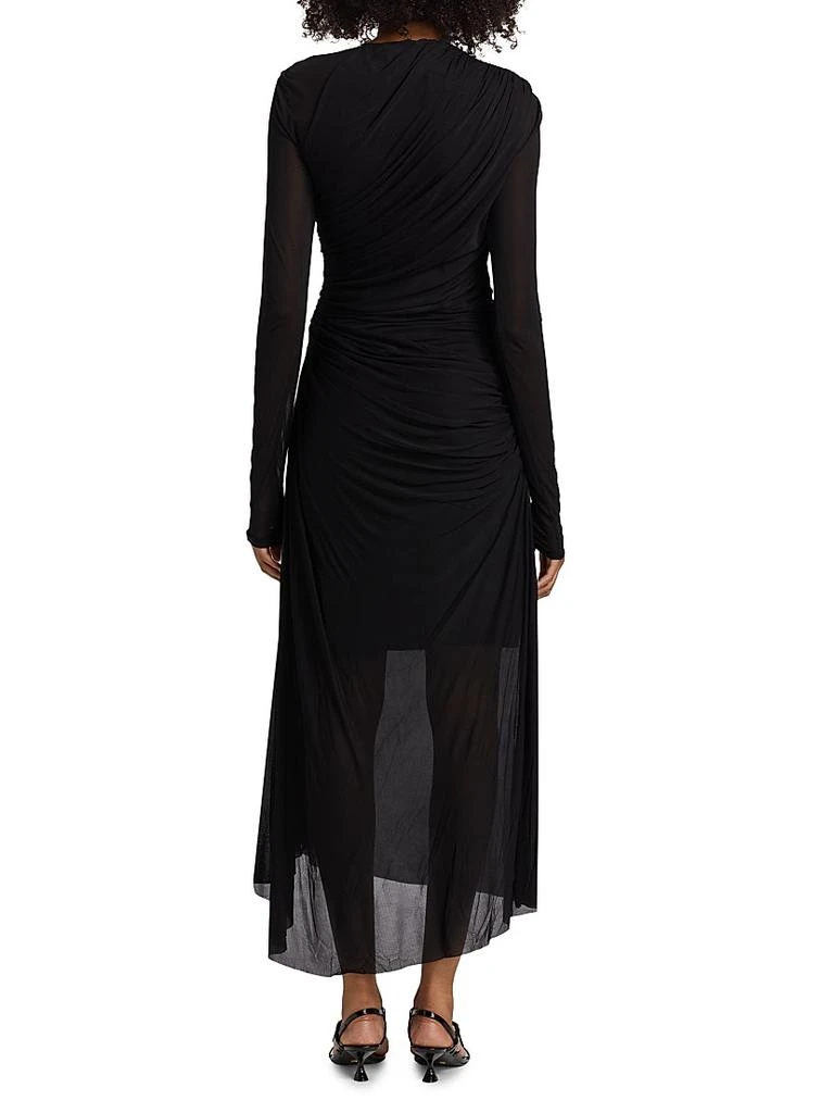 knee length dresses for ladies Zimmermann Crush Asymmetrical Midi Dress Yellow Floral main image 0