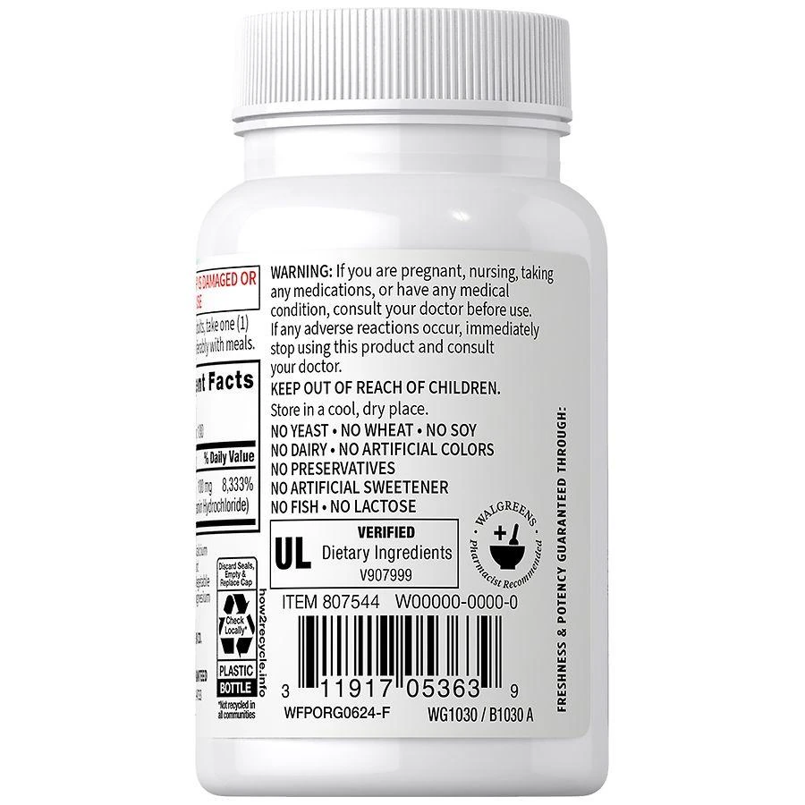 Walgreens Free & Pure B-1 Tablets 2