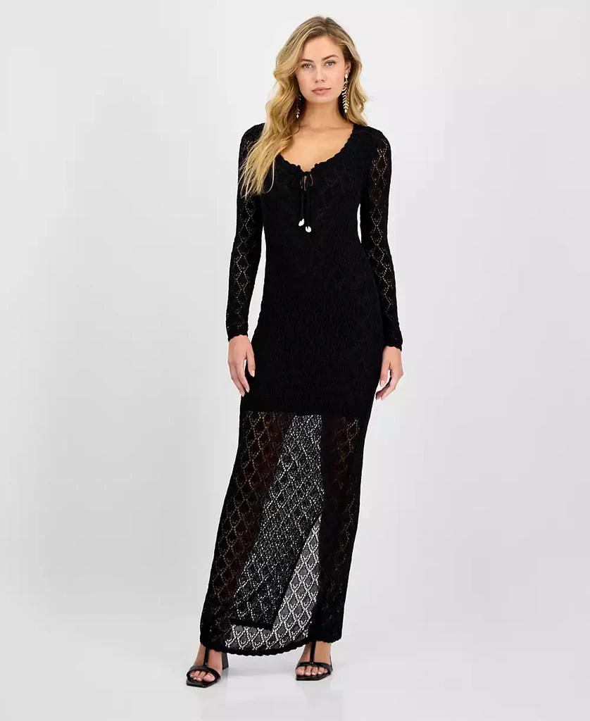 Women's Long-Sleeve Alba Pointelle Maxi Dress  On Sale Now with Up to 61%  Off | Discover Exclusive Deals & Savings at BeyondStyle  Authentic GUESS  dress|women's fashion|dresses with Limited-Time Discounts, Free