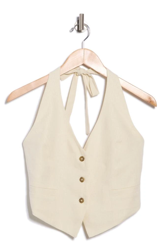 Wayf Halter Linen Blend Vest 3