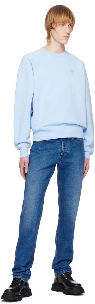 AMI Paris Blue Ami de Cœur Sweatshirt 4