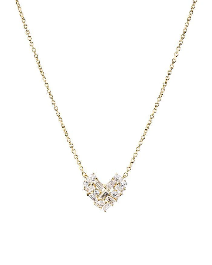 Nadri Valentine
s Day Cluster Heart Necklace, 16"