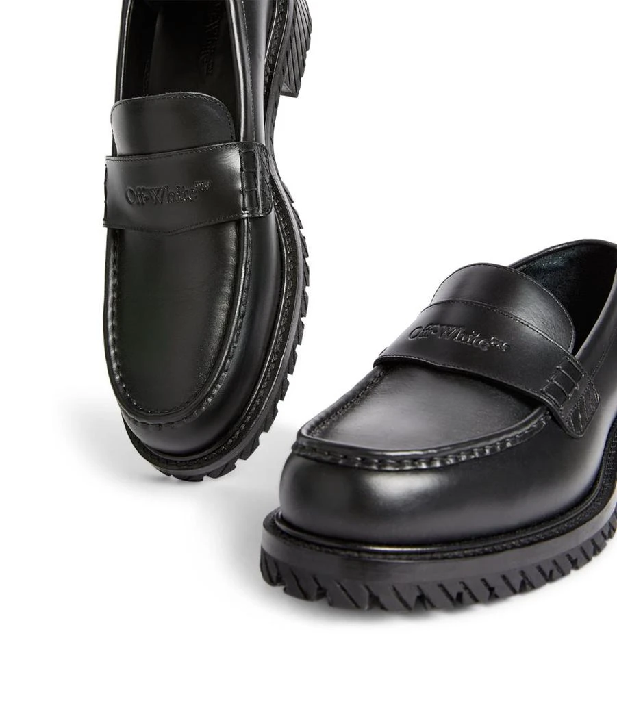Off-White Leather Military Loafers 7