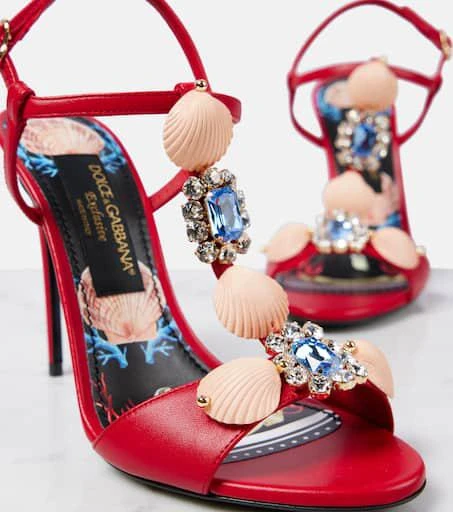 Dolce 
Gabbana Capri embellished leather sandals 6