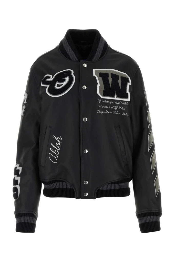 Off-White Off-White Logo Detailed Long-Sleeved Bomber Jacket 1