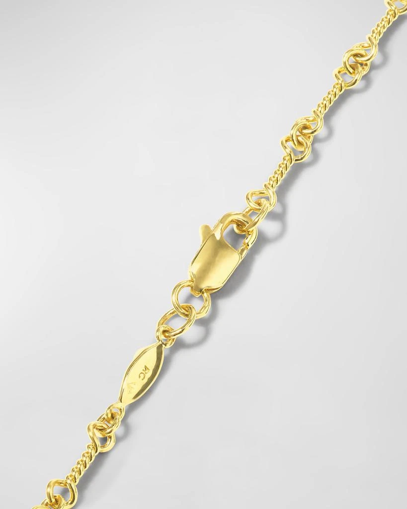 Roberto Coin Two-Tone 18k 7-Diamond Dog Bone Necklace 4
