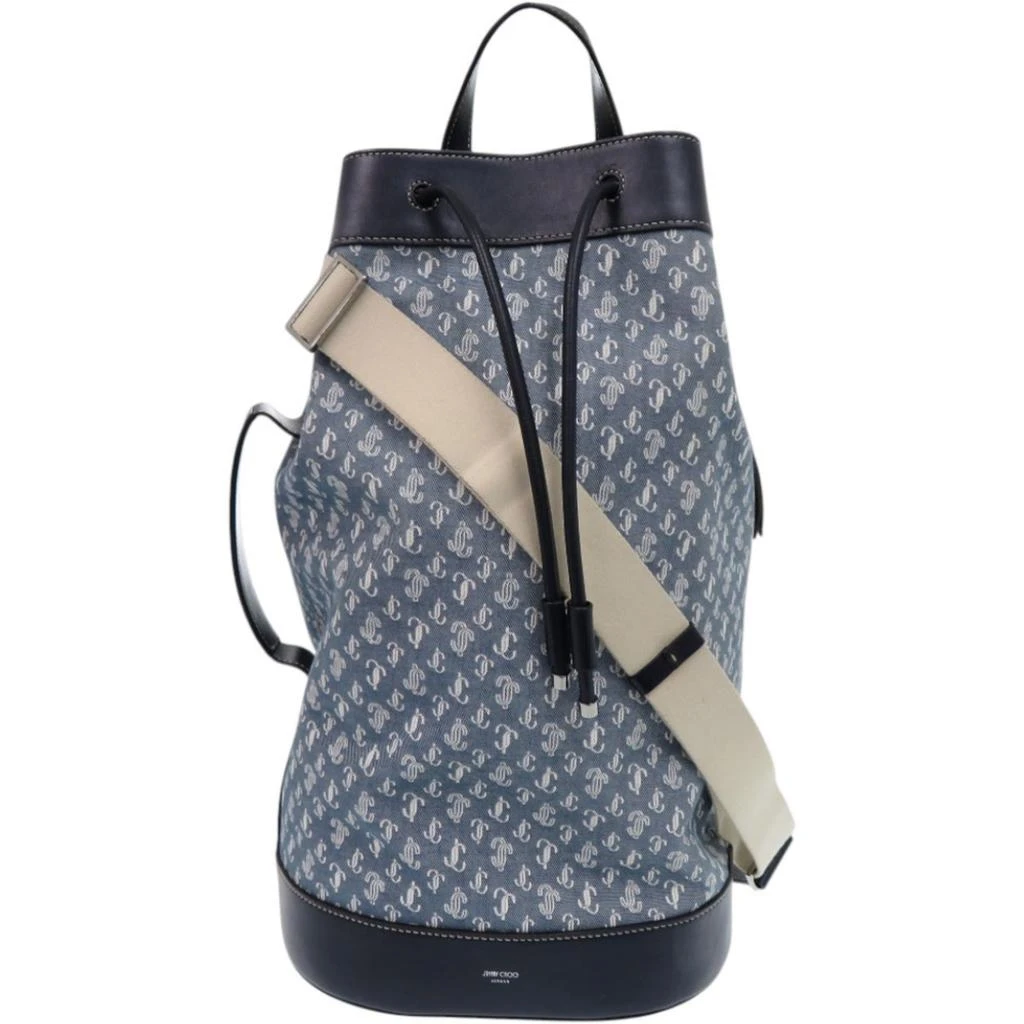 Jimmy Choo blue ivory Navy blue Leather Backpack Shoulder Bag (Pre-Owned)