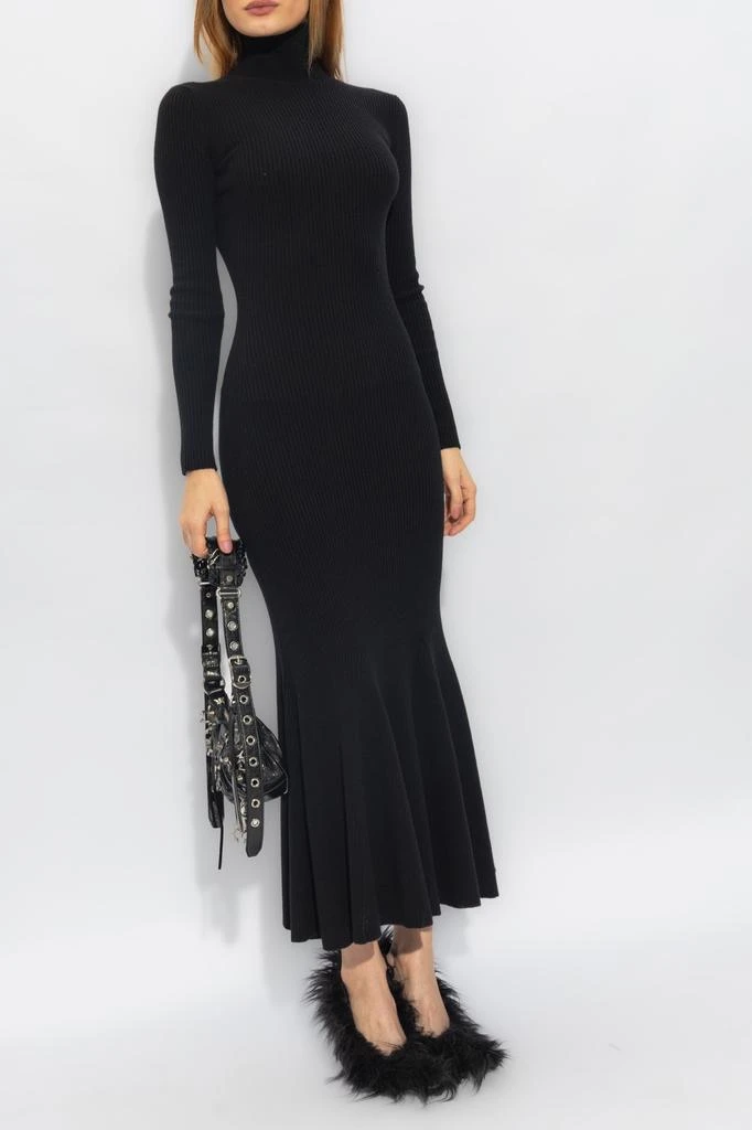 strapless open back dress Plus Size Notch Neck Maxi Dress -Black 3X / Black at Curvy Sense