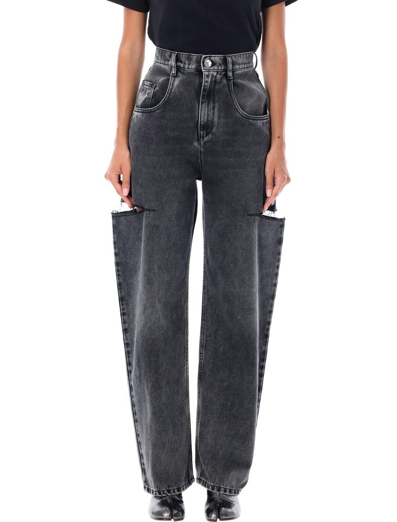 MAISON MARGIELA Denim Jeans with Slash Details - Pants