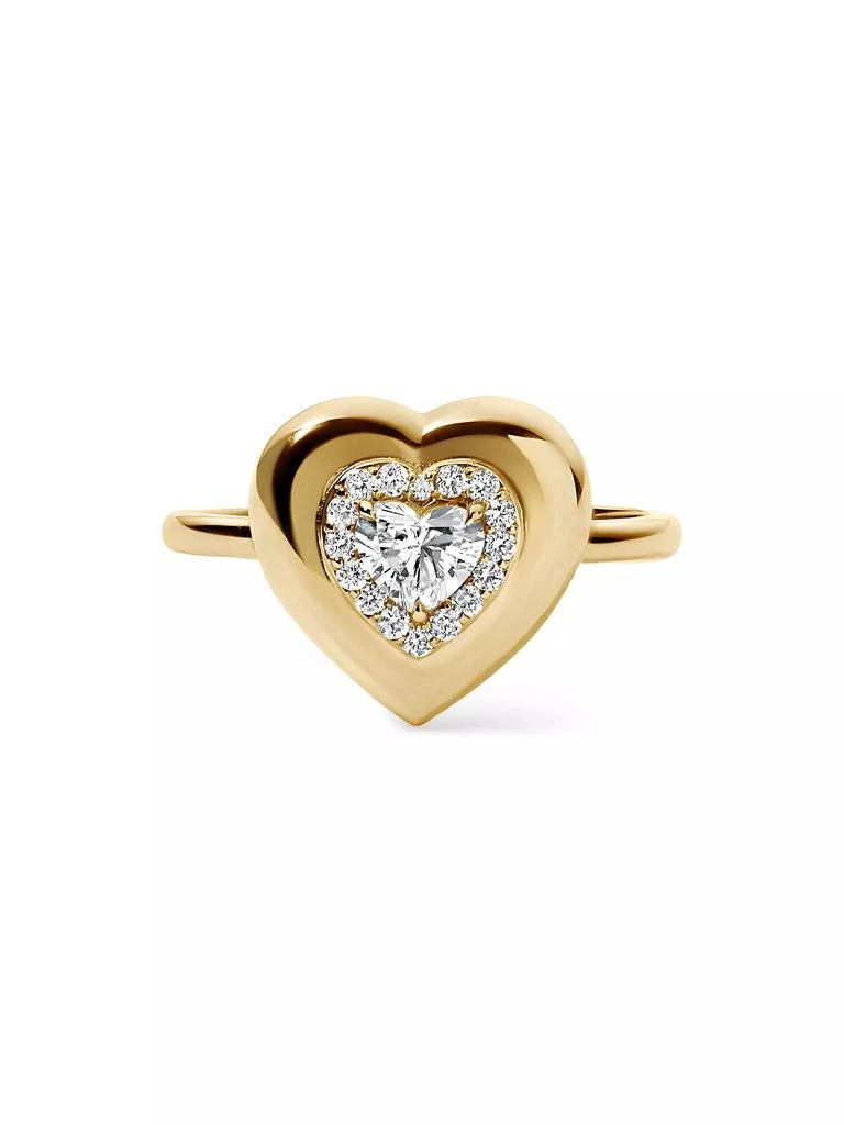 Stephanie Gottlieb Heart Button 14K Yellow Gold & 0.73 TCW Diamond Ring 2