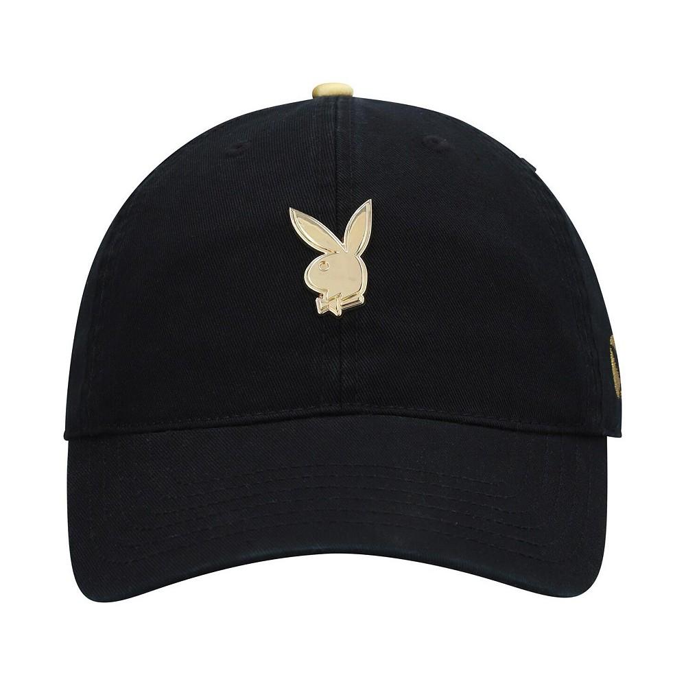 Playboy Men's Black Micro Dad Adjustable Hat