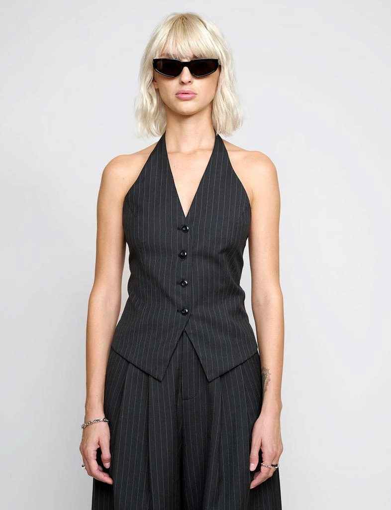 Pixie Market Honor Halter Pin-Stripe Vest 1