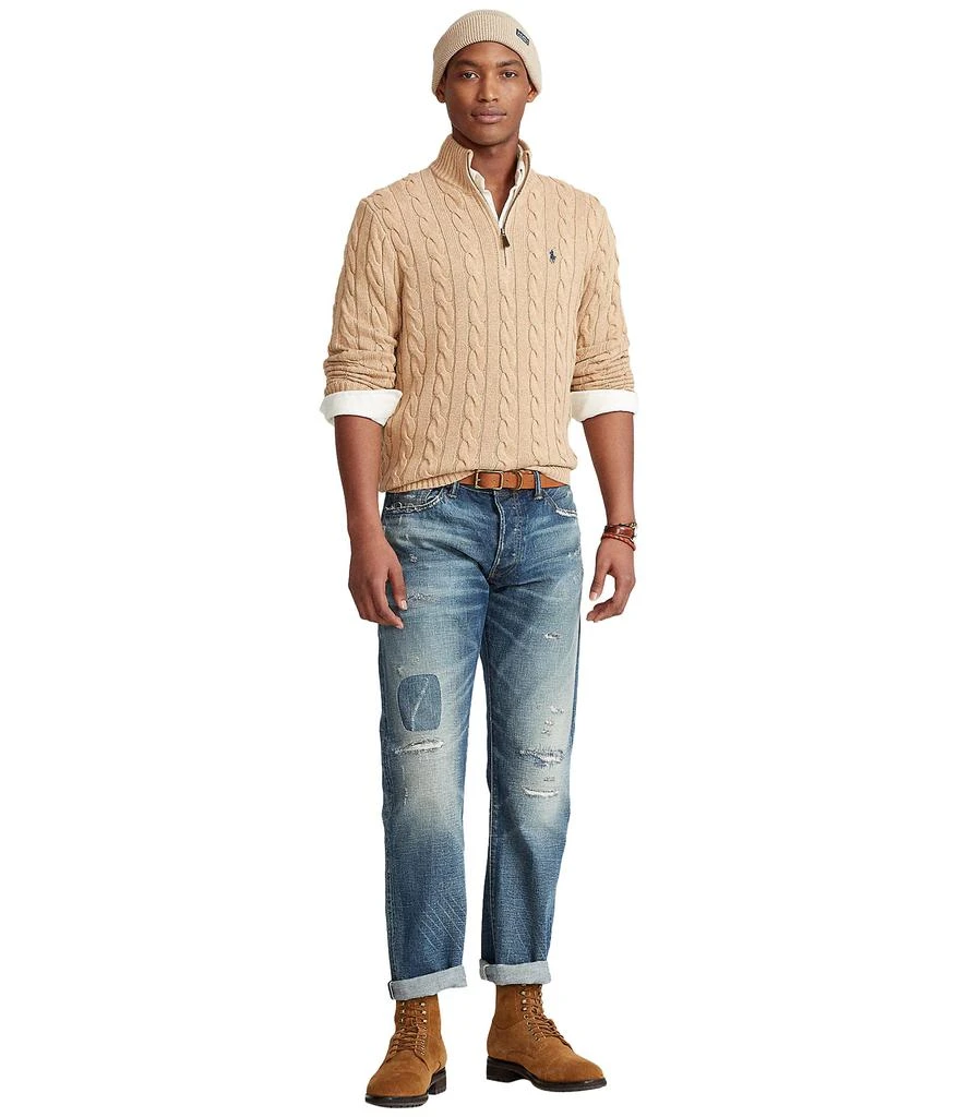 Ralph Lauren Cable-Knit Cotton Quarter-Zip Sweater 4
