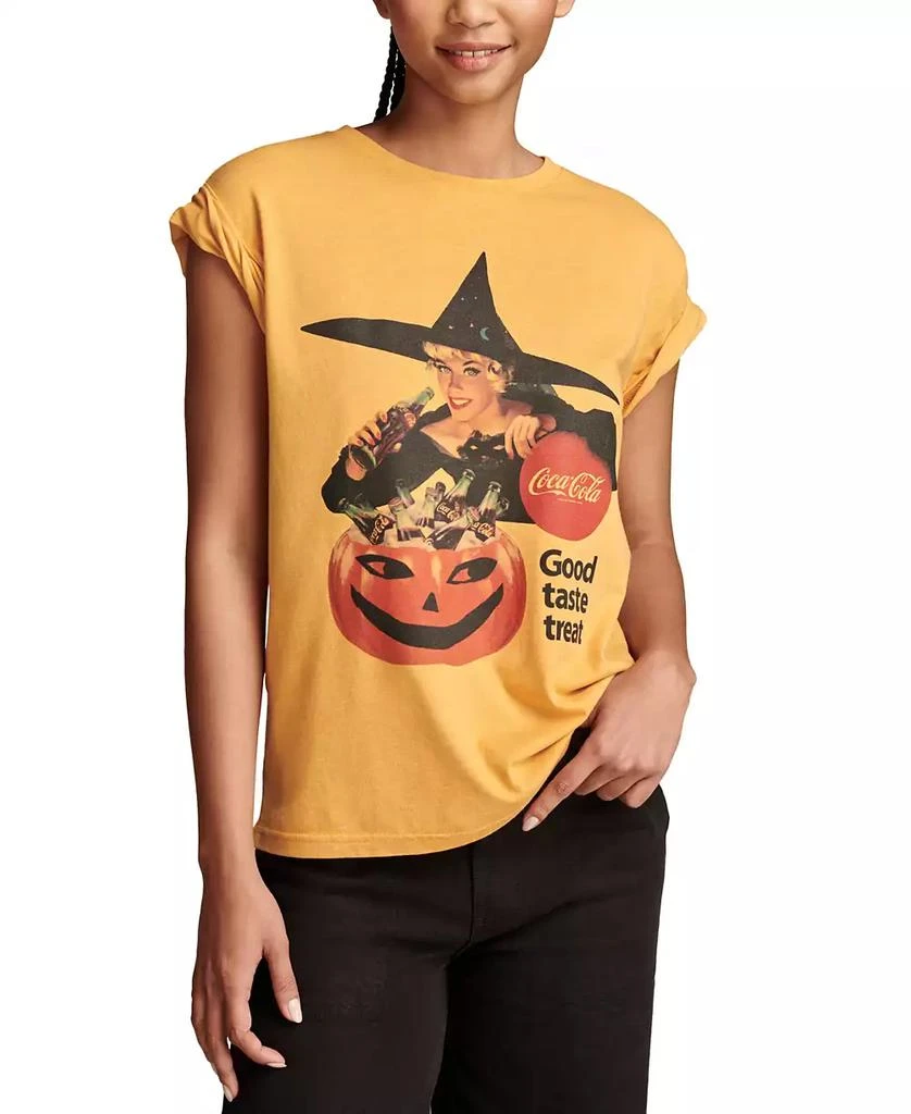 Lucky Brand Women's Coca-Cola Halloween Graphic Boyfriend T-Shirt 1