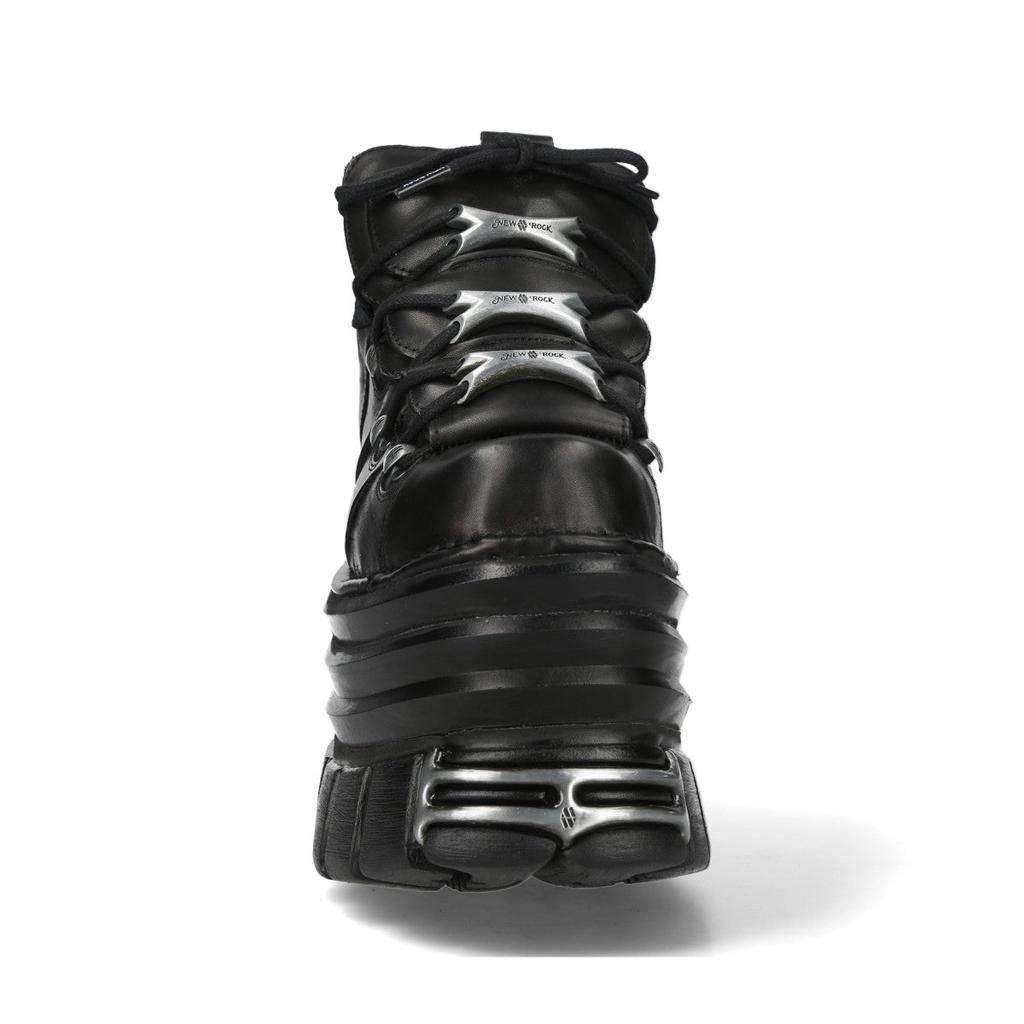 NewRock M-106-C181 Black Gothic Punk Chunky Platform Ankle