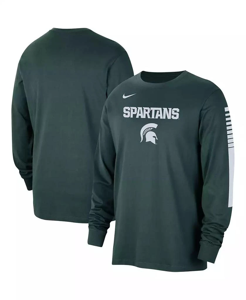 NIKE Men's Green Michigan State Spartans Slam Dunk Long Sleeve T-shirt 1