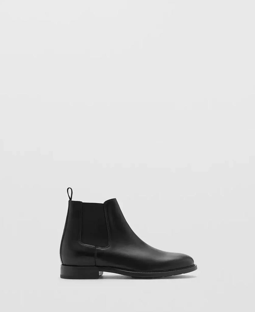 Mango Men's Polished Leather Chelsea Boots 3