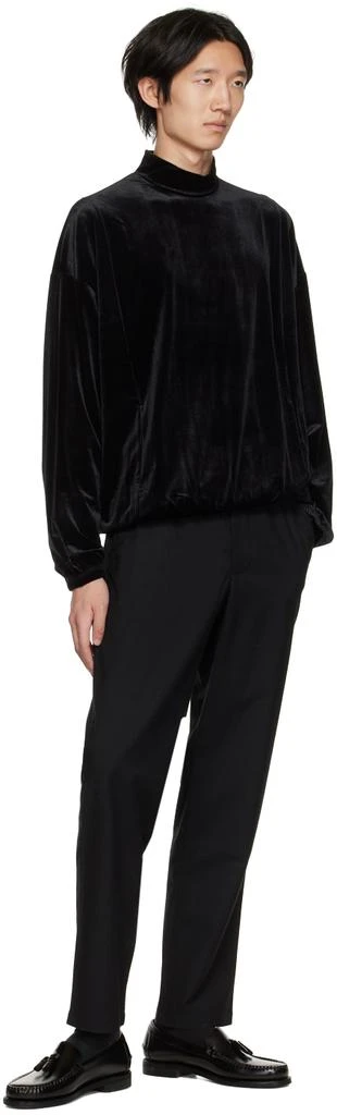 Sasquatchfabrix. Black Mock Neck Sweatshirt 4
