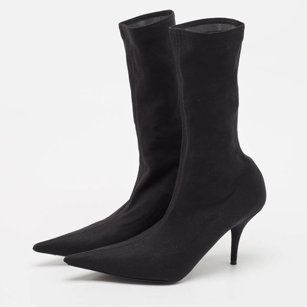 Balenciaga Balenciaga Black Stretch Fabric Knife Mid Calf Boots Size 35.5 2