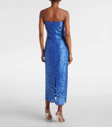 Costarellos Delmara strapless lace midi dress 3