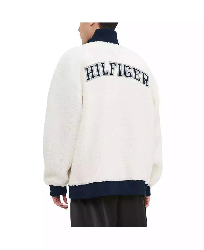 Tommy Hilfiger Men's White Dallas Cowboys Jordan Sherpa Quarter-Zip Jacket 3