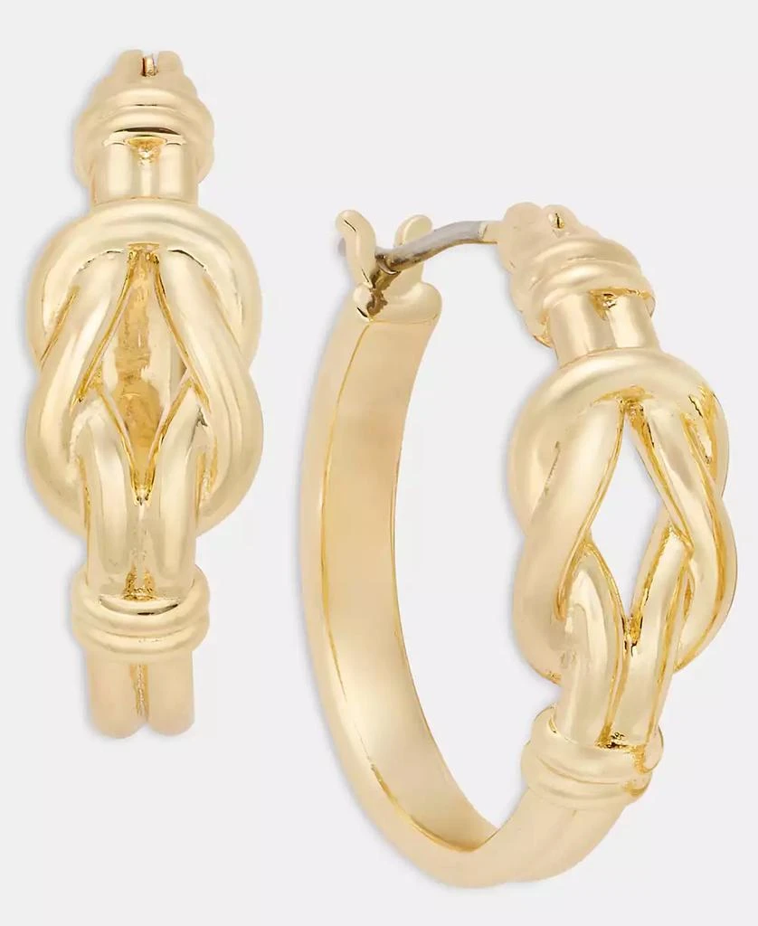 Ralph Lauren Knotted Style Small Hoop Earrings, 0.8" 2