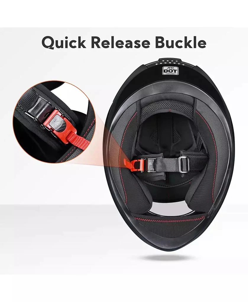 AHR RUN-F3 Full Face Motorcycle Helmet DOT Removable Liner Street Bike Adult XL 5