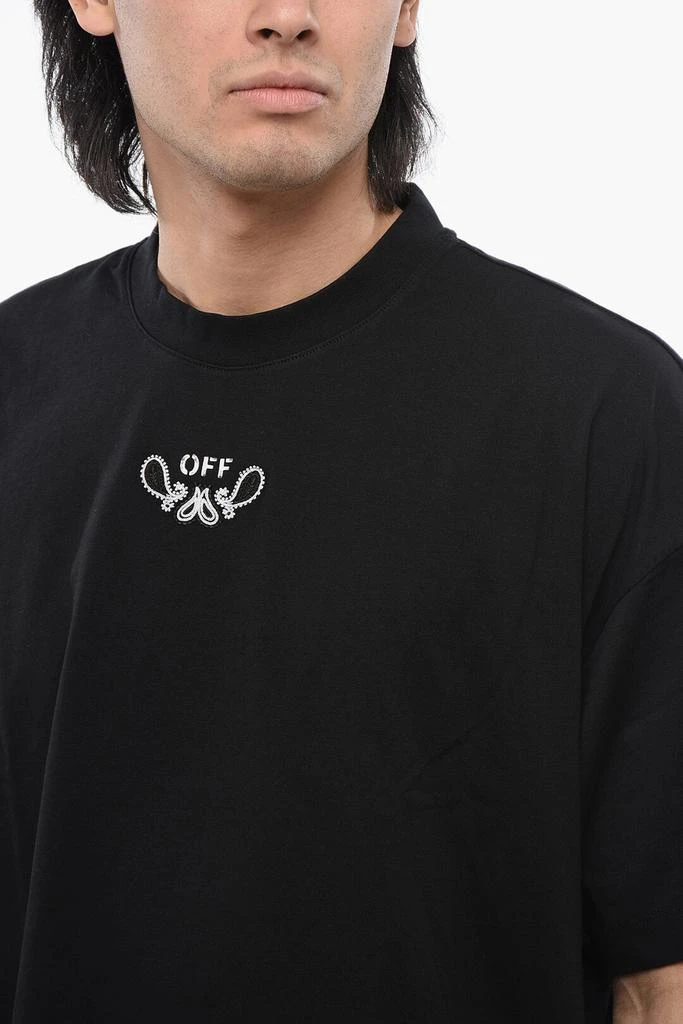 Off-White Off-White Oversize-Fit BANDANA Embroidered T-shirt 3