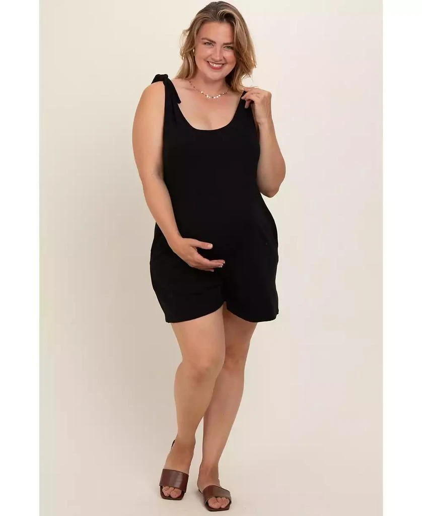 Pinkblush Plus Size Black Knot Strap Romper