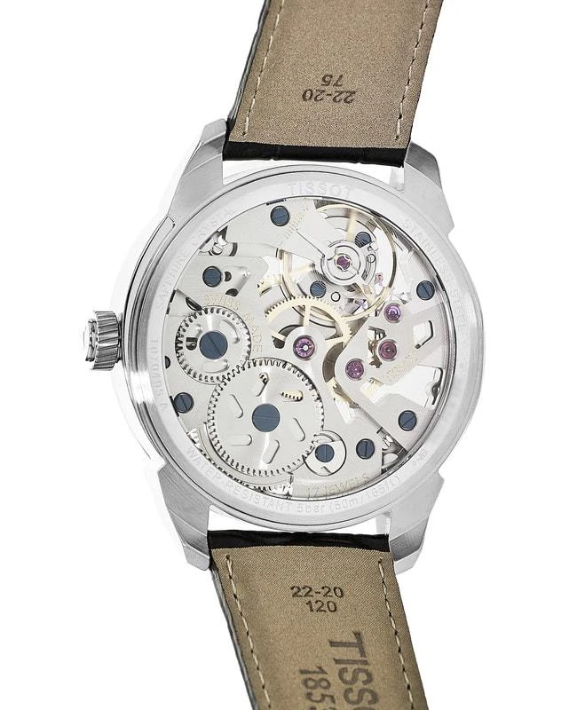 Tissot Tissot T-Complication Squelette Mechanical Skeleton Dial Leather Strap Men's Watch T070.405.16.411.00 3