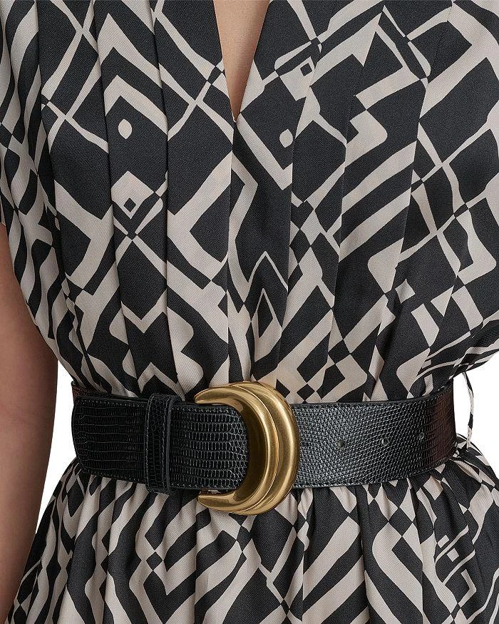 Donna Karan Printed Button Front Midi Dress 5