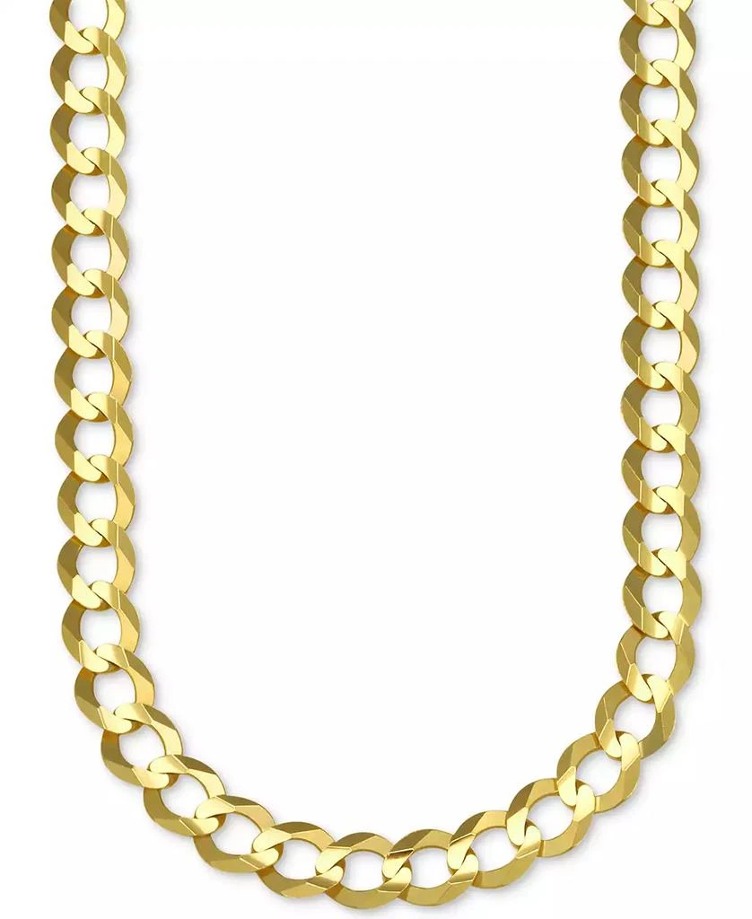 Italian Gold 30" Open Curb Link Chain Necklace (8mm) in Solid 10k Gold 1