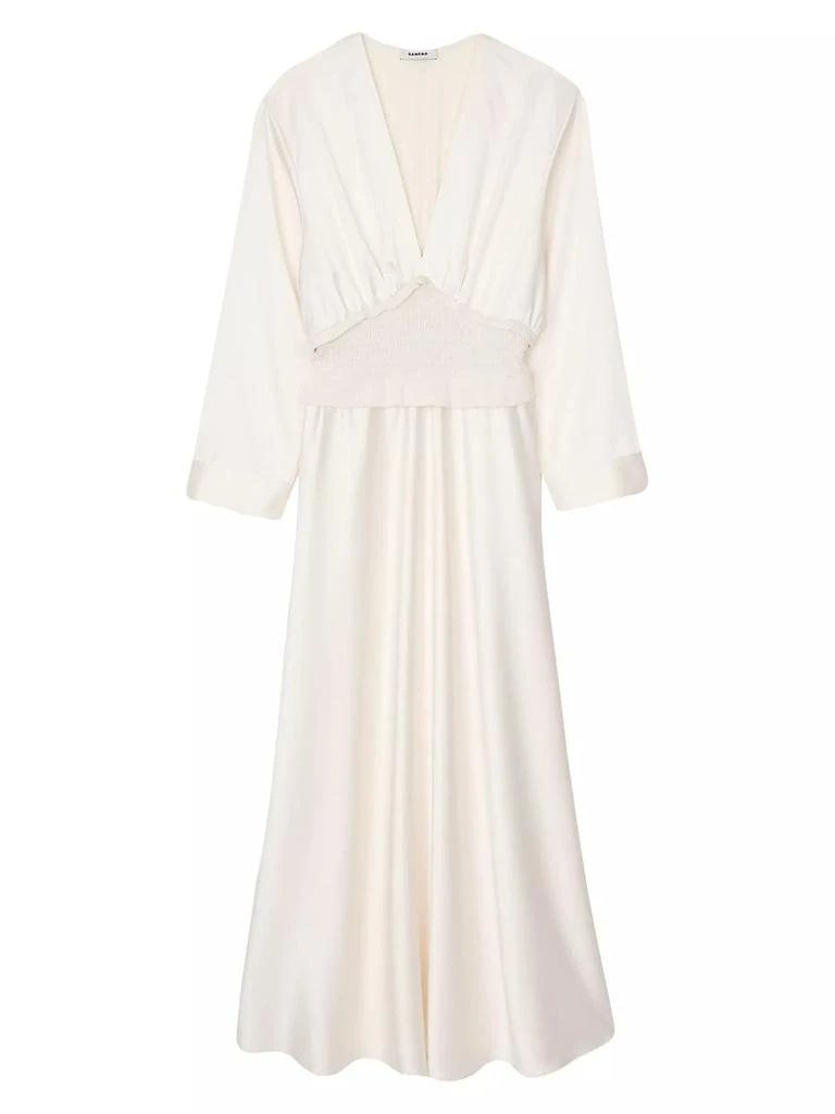 Sandro Long Satin-Effect Dress 1