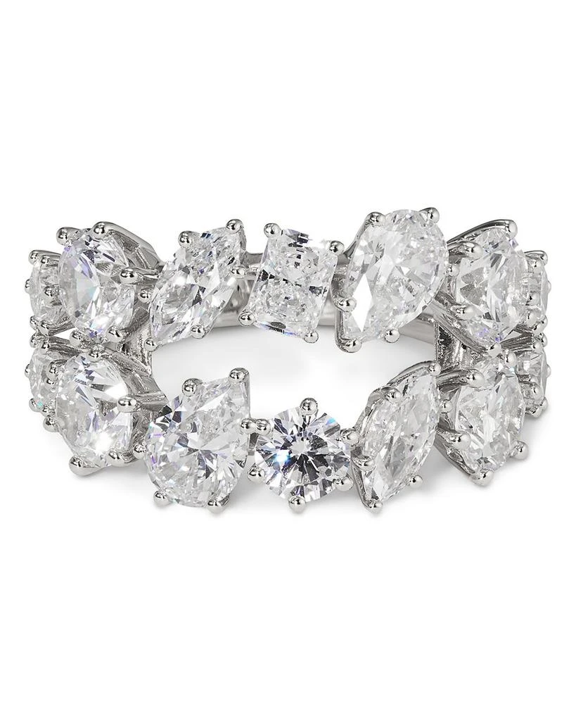 Nadri BTRX Mixed Cubic Zirconia Cocktail Ring in Rhodium Plated 1