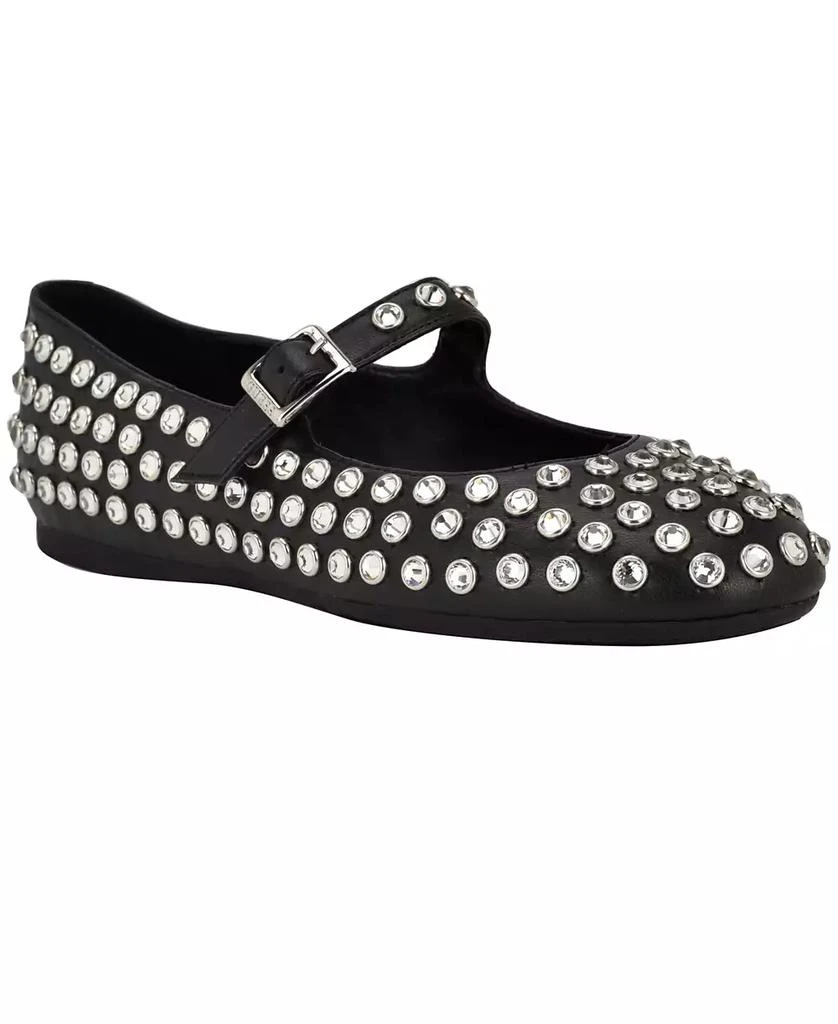 GUESS Women's Kalidal Rhinestone Mary Jane Ballet Flats 1