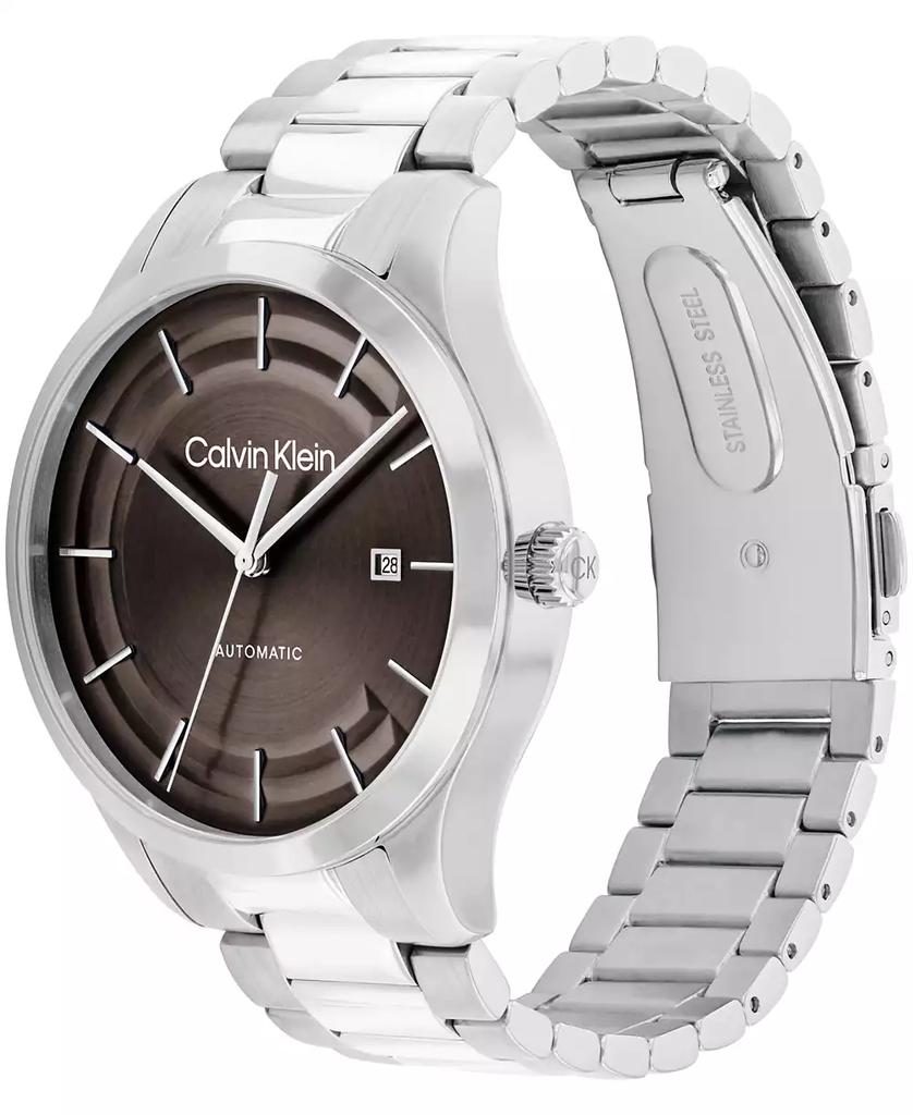 Calvin Klein Men's Iconic Automatic Sliver Stainless Steel Bracelet Watch 40mm