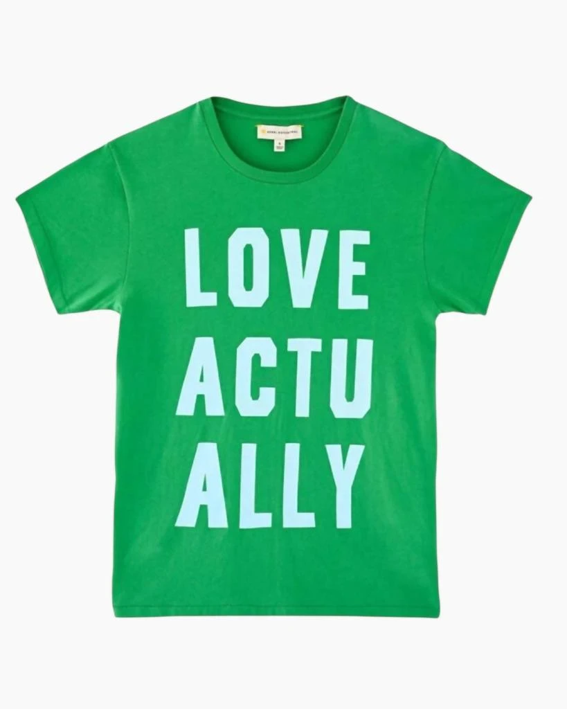 KERRI ROSENTHAL I Heart Tee Love Actually Shirt In Green 2