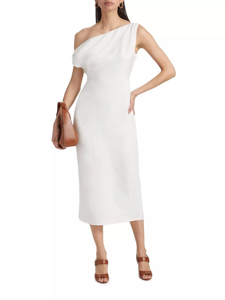 If Only Studio Off-the-Shoulder Linen-Blend Midi-Dress 2