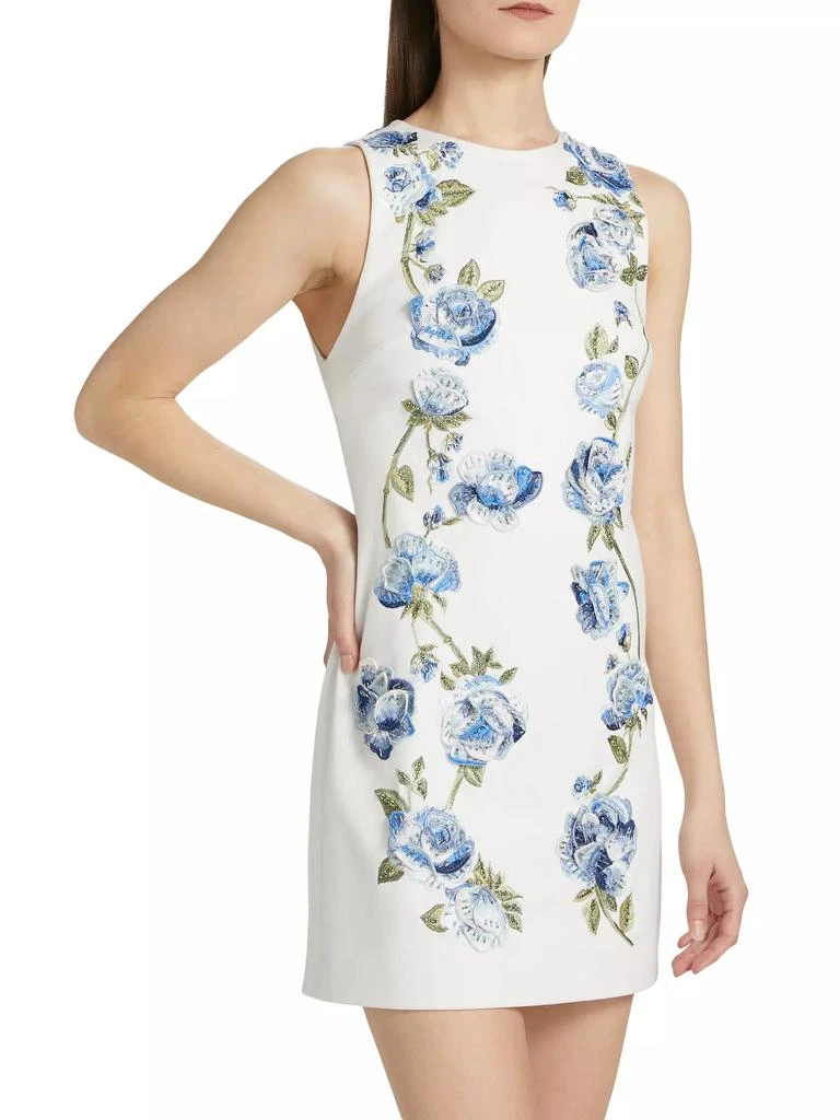 Alice + Olivia Clyde Embellished Floral Shift Minidress 4