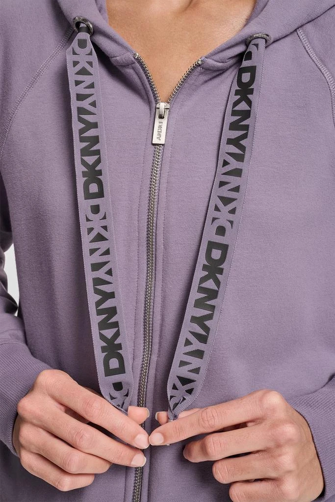 DKNY TWO-TONE LOGO DRAWSTRING HOODIE 4
