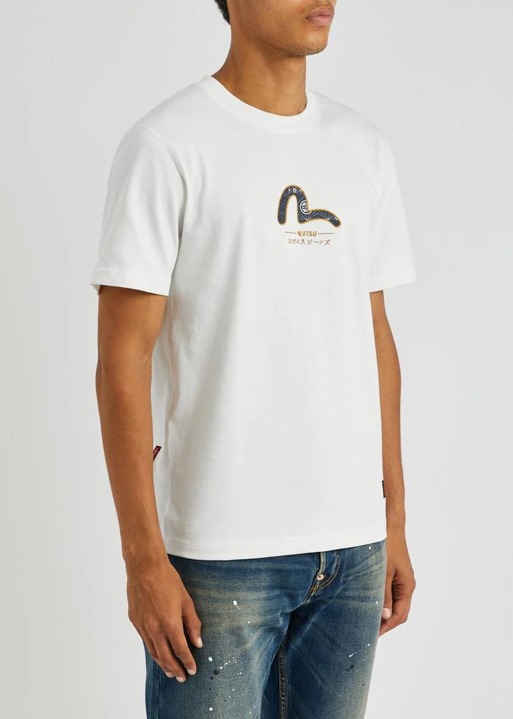 EVISU Logo-embroidered cotton T-shirt 2