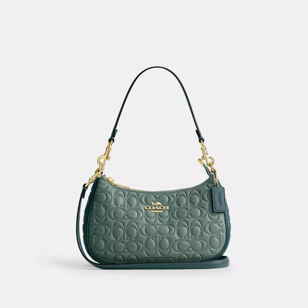 undefined Teri Shoulder Bag In Blocked Signature Leather