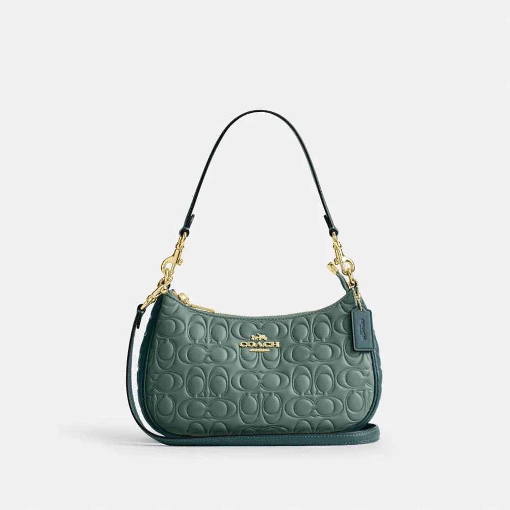 Coach Teri Shoulder Bag In Blocked Signature Leather 1