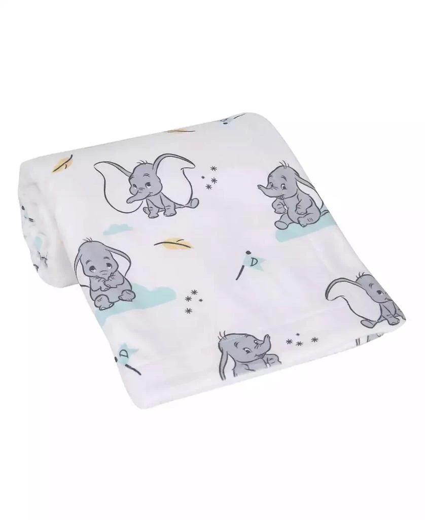 Lambs 
Ivy Baby Disney Dumbo Elephant White Minky/Fleece Faux Shearling Blanket 2